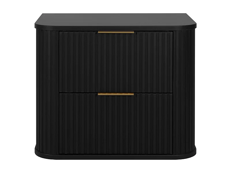 BADEZIMMERSCHRANK, Schwarz + Goldener Griff, 41,5 x 60 x 51,7 cm