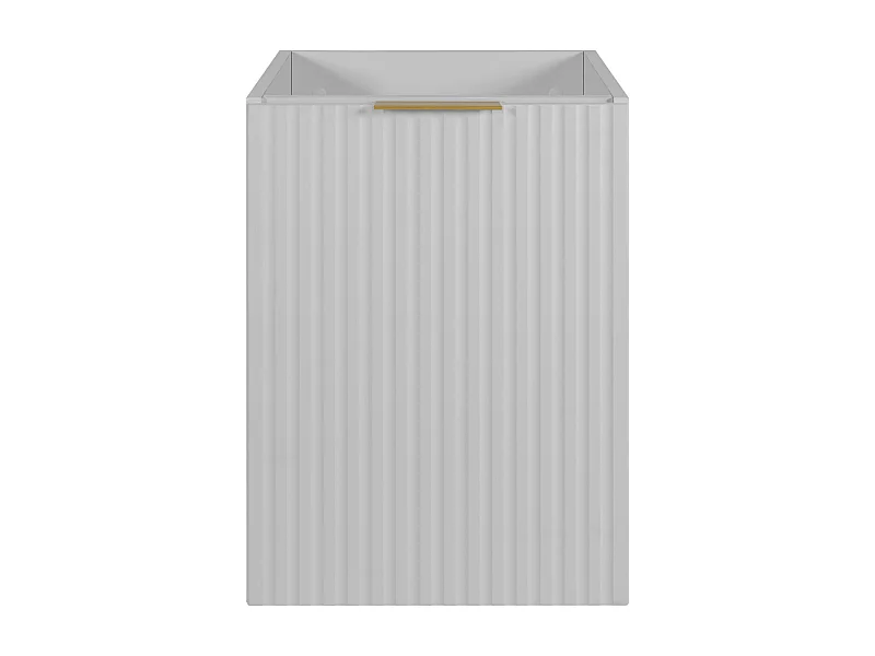 Mueble de lavabo, Blanco + tirador dorado, 40 x 57 x 46 cm