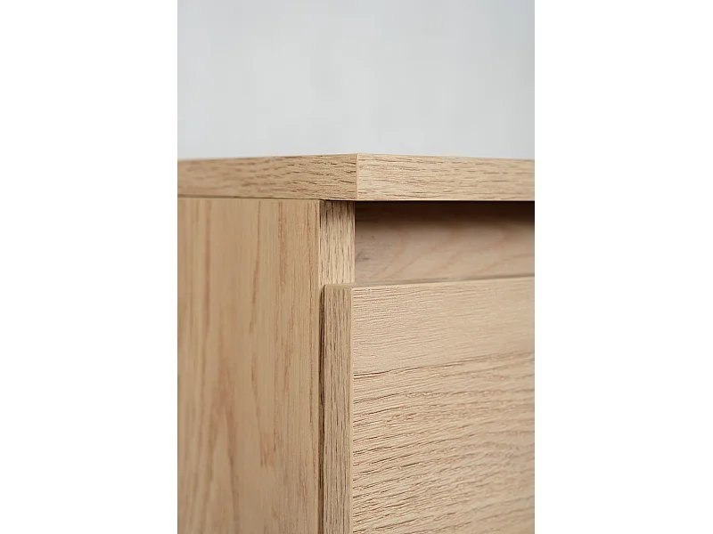 Meuble de salle de bain 140 cm (2 X 60 + 20) + TOP, Couleur : Chêne Clair, 140 x 57 x 46 cm