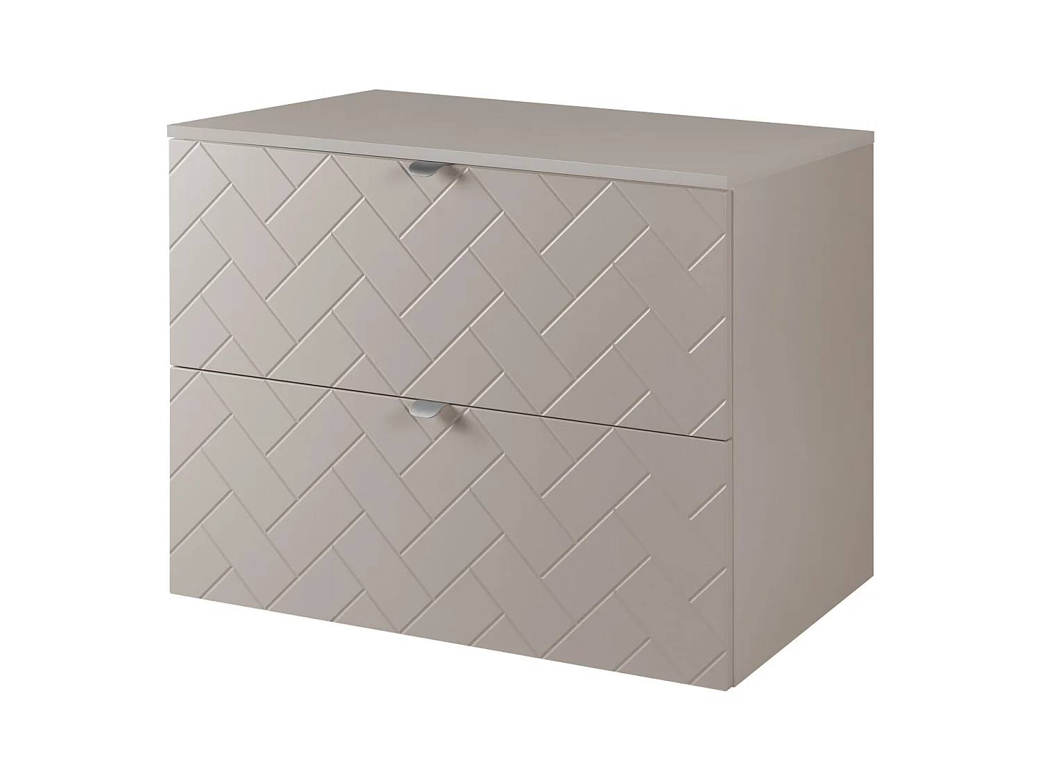 Meuble de salle de bain, Cachemire, 80 x 57 x 46 cm, poignées argentées