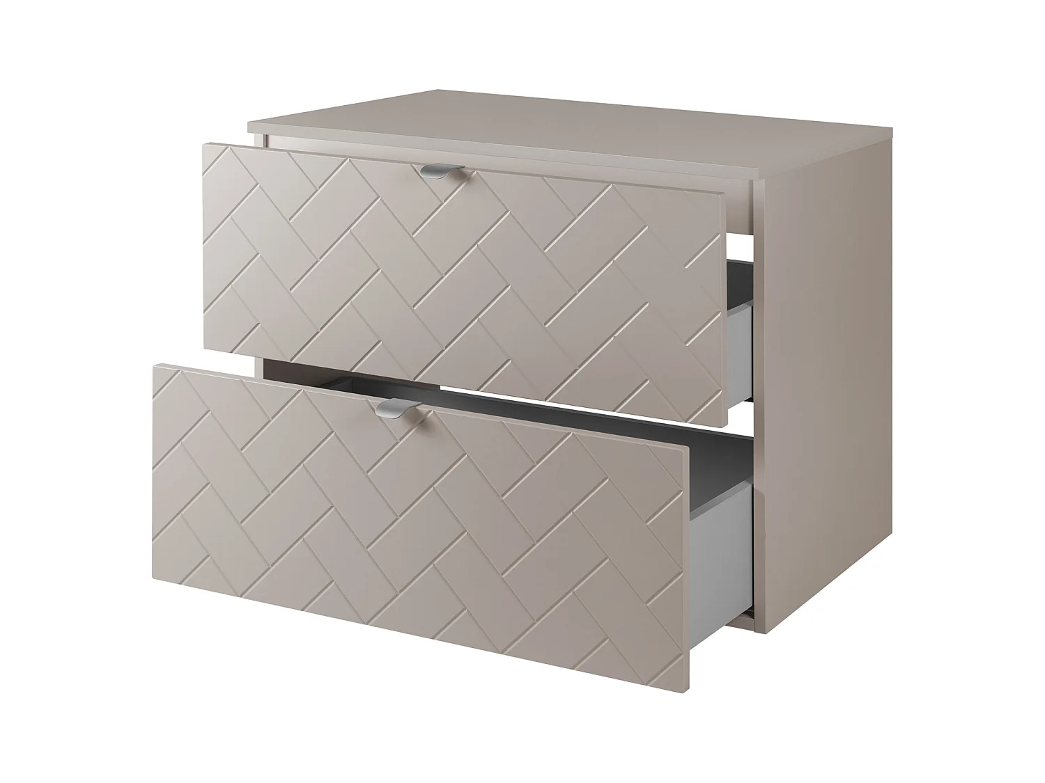 Meuble de salle de bain, Cachemire, 80 x 57 x 46 cm, poignées argentées