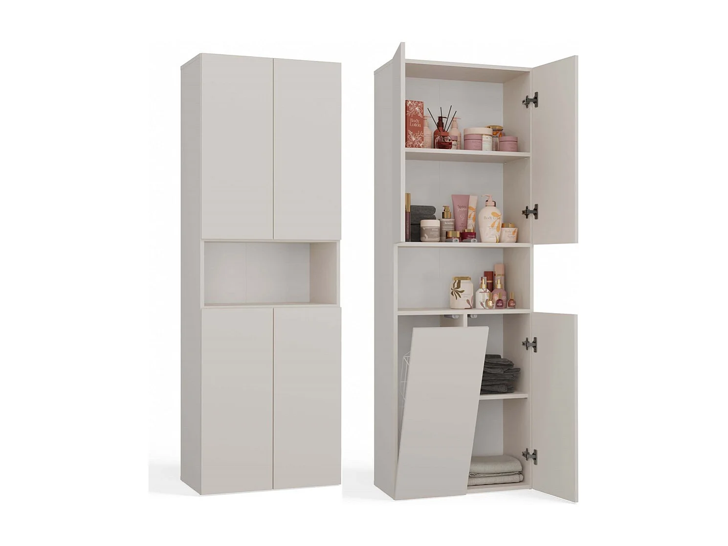 Meuble de salle de bain, Cachemire, 60 x 30 x 174 cm