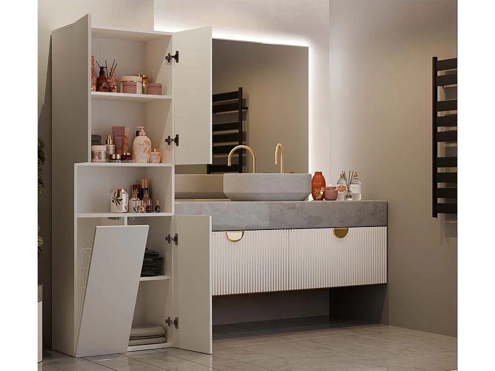 Meuble de salle de bain, Cachemire, 60 x 30 x 174 cm