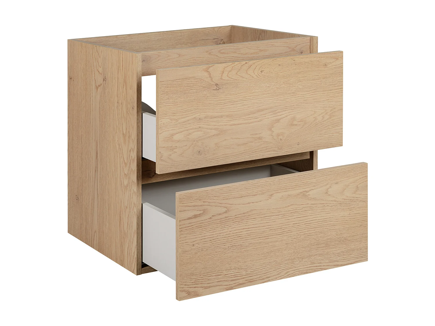 Meuble de salle de bain 60 cm, Couleur : Chêne Clair, 60 x 57 x 46 cm, sans plan de travail