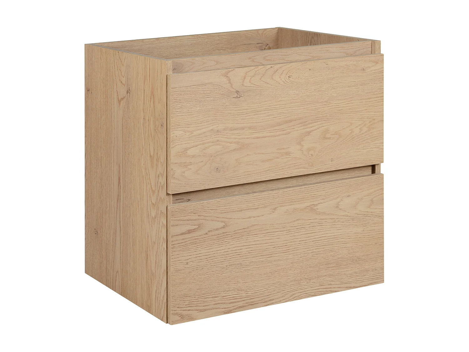 Meuble de salle de bain 60 cm, Couleur : Chêne Clair, 60 x 57 x 46 cm, sans plan de travail