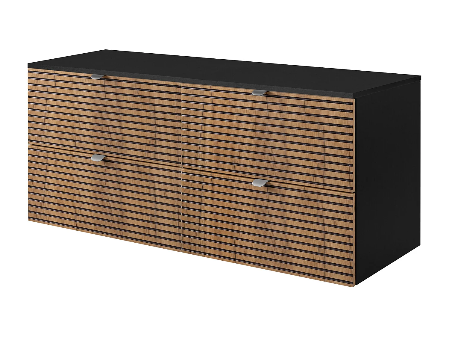 Móveis de banheiro, Preto Mate, 120 x 57 x 46 cm