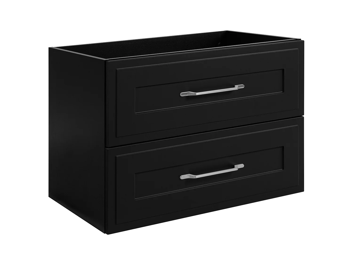 Meuble sous lavabo de style classique, noir, 80 x 57 x 46 cm