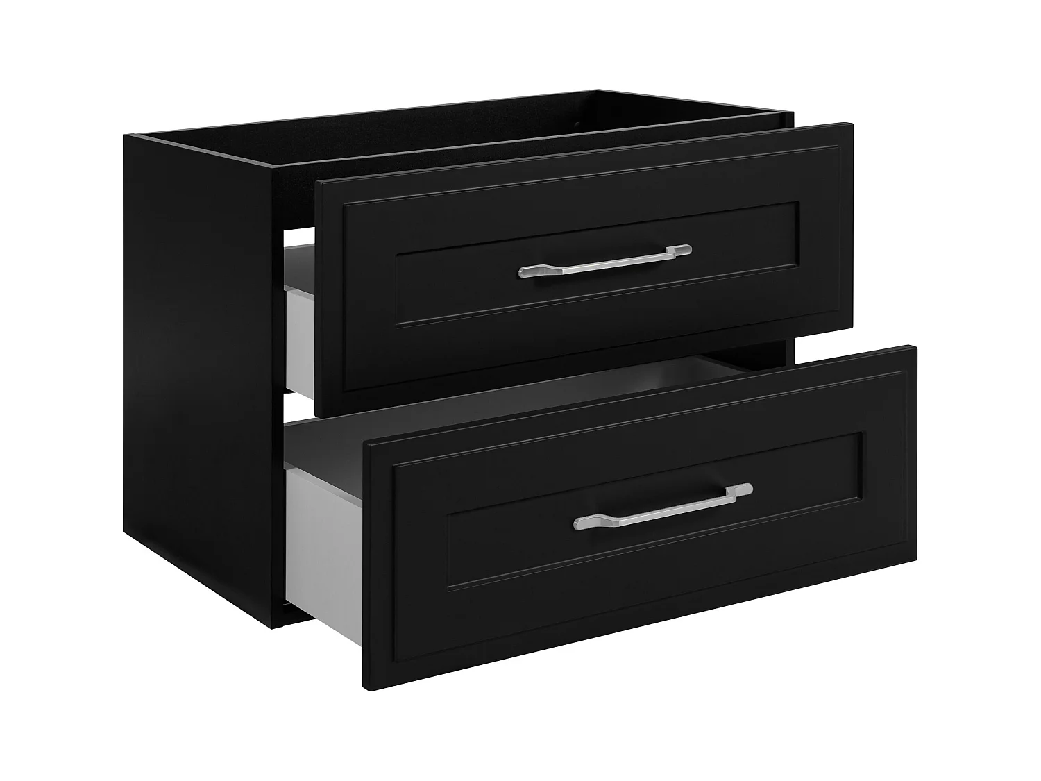 Meuble sous lavabo de style classique, noir, 80 x 57 x 46 cm