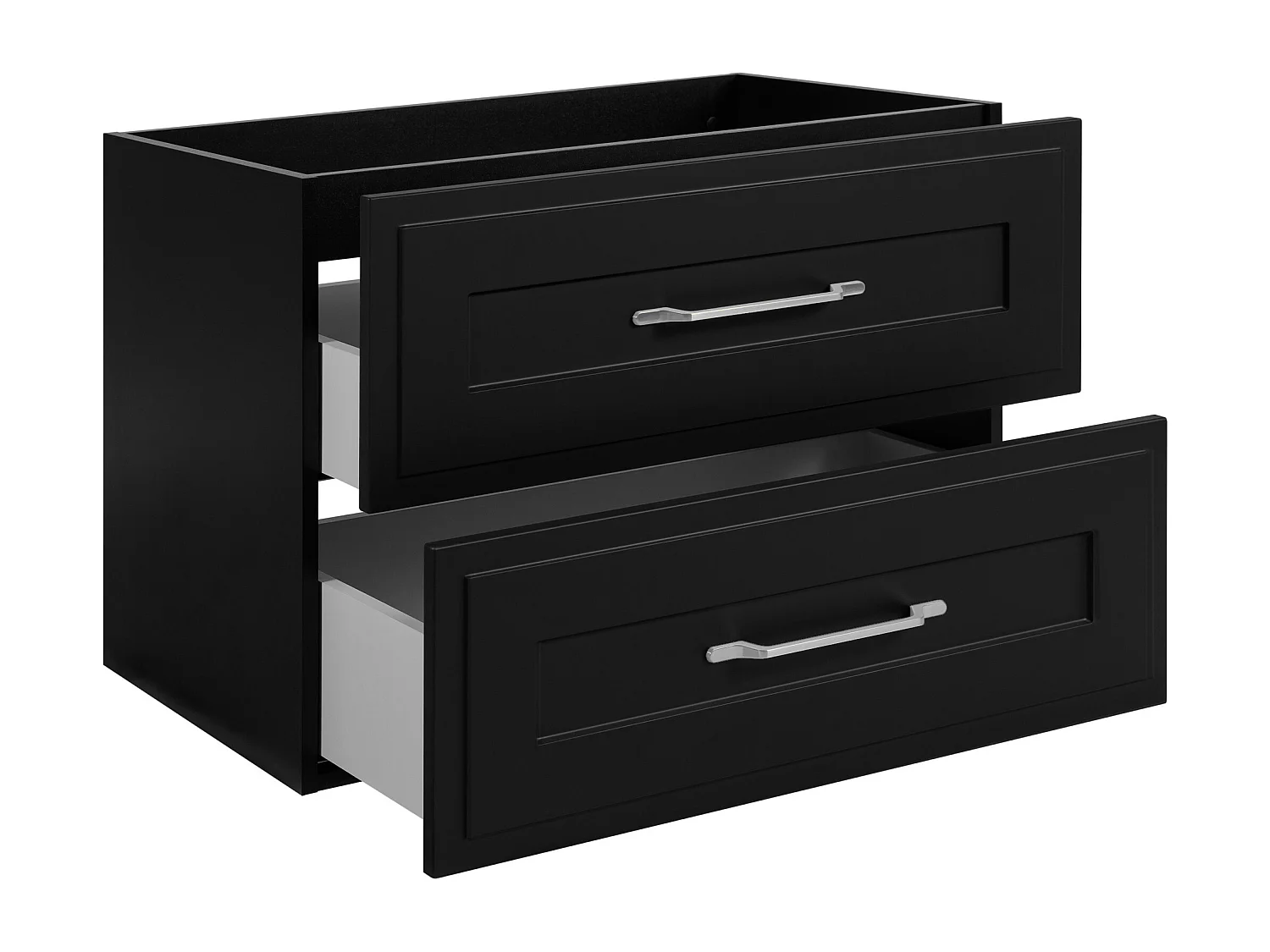 Meuble sous lavabo de style classique, noir, 80 x 57 x 46 cm