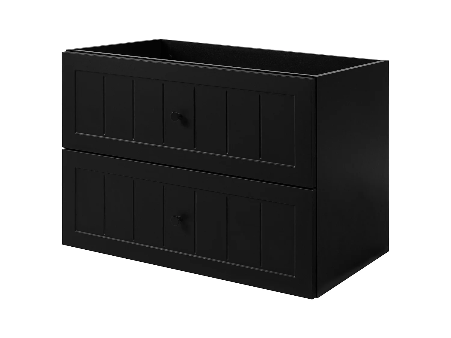 Meuble sous lavabo de style classique, noir, 80 x 57 x 46 cm