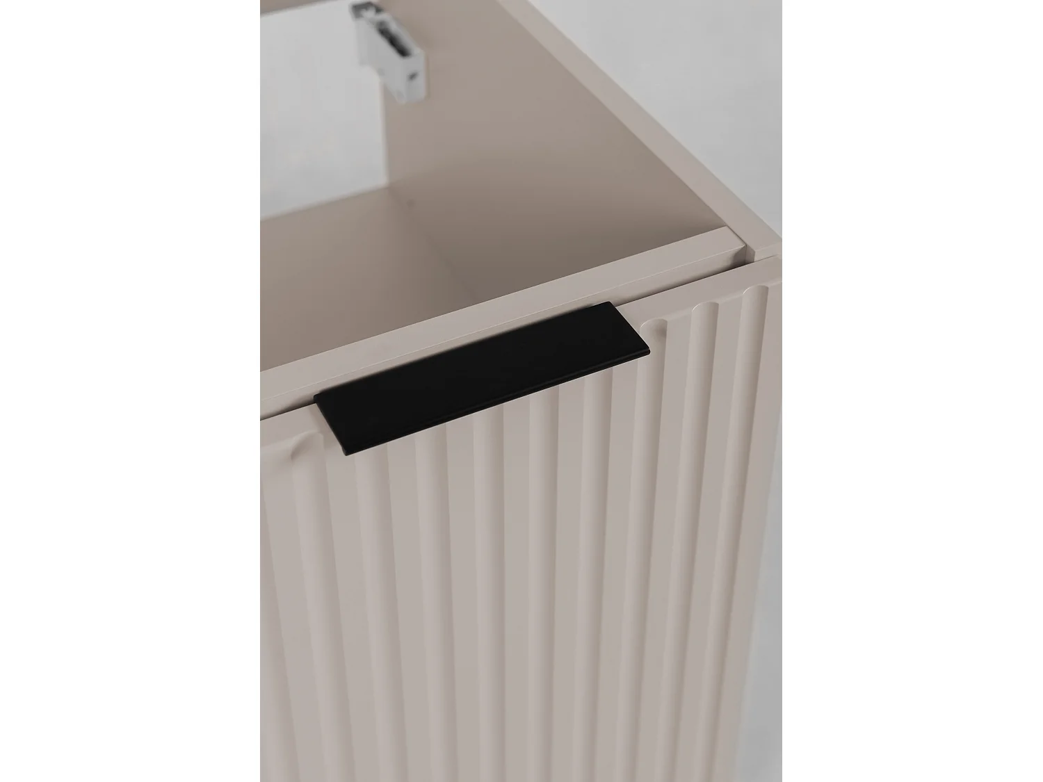 Meuble vasque, Cachemire + poignée noire, 60 x 57 x 46 cm