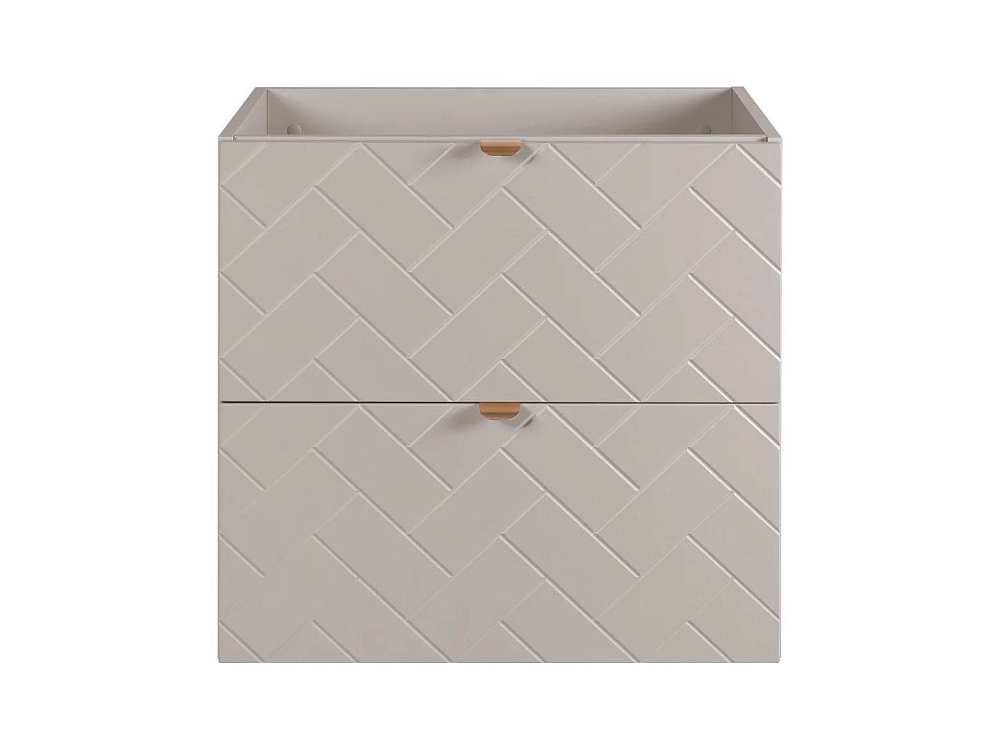 Badezimmermöbel, Kaschmir, 60 x 57 x 46 cm, goldene Griffe