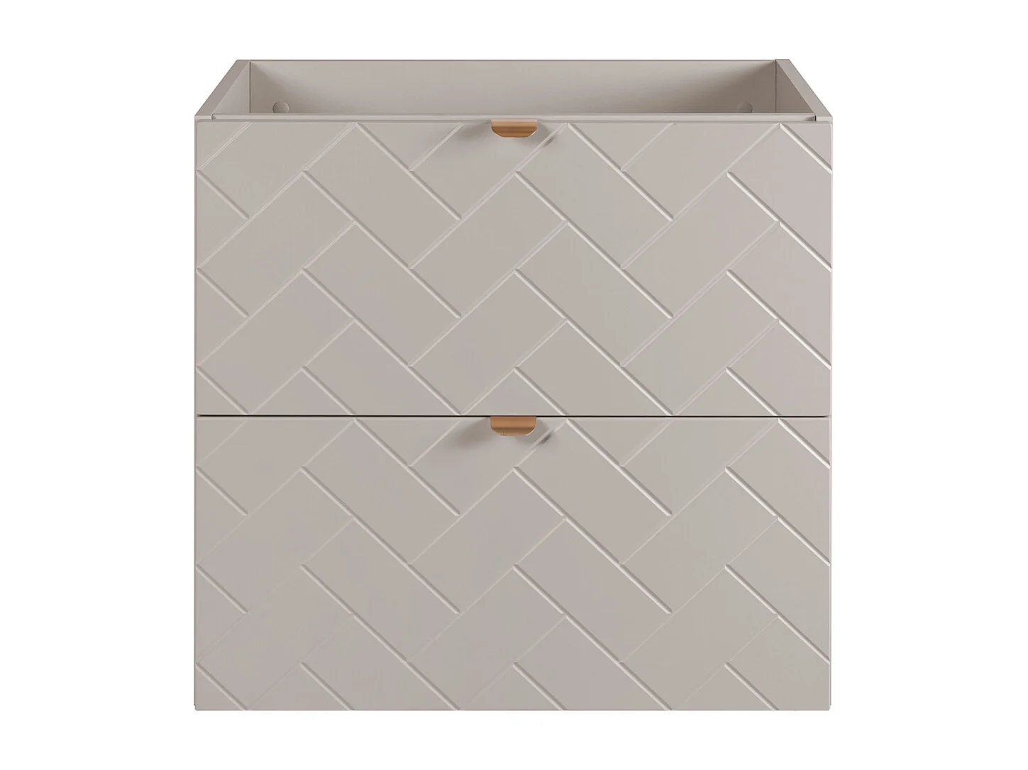 Meuble de salle de bain, Cachemire, 60 x 57 x 46 cm, poignées dorées