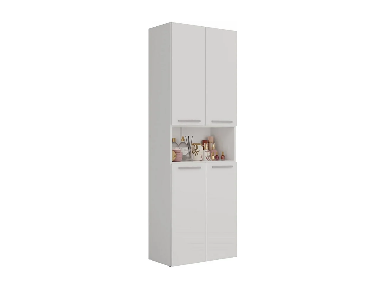 Meuble salle de bain, 174 x 30 x 60 cm, Blanc Mat