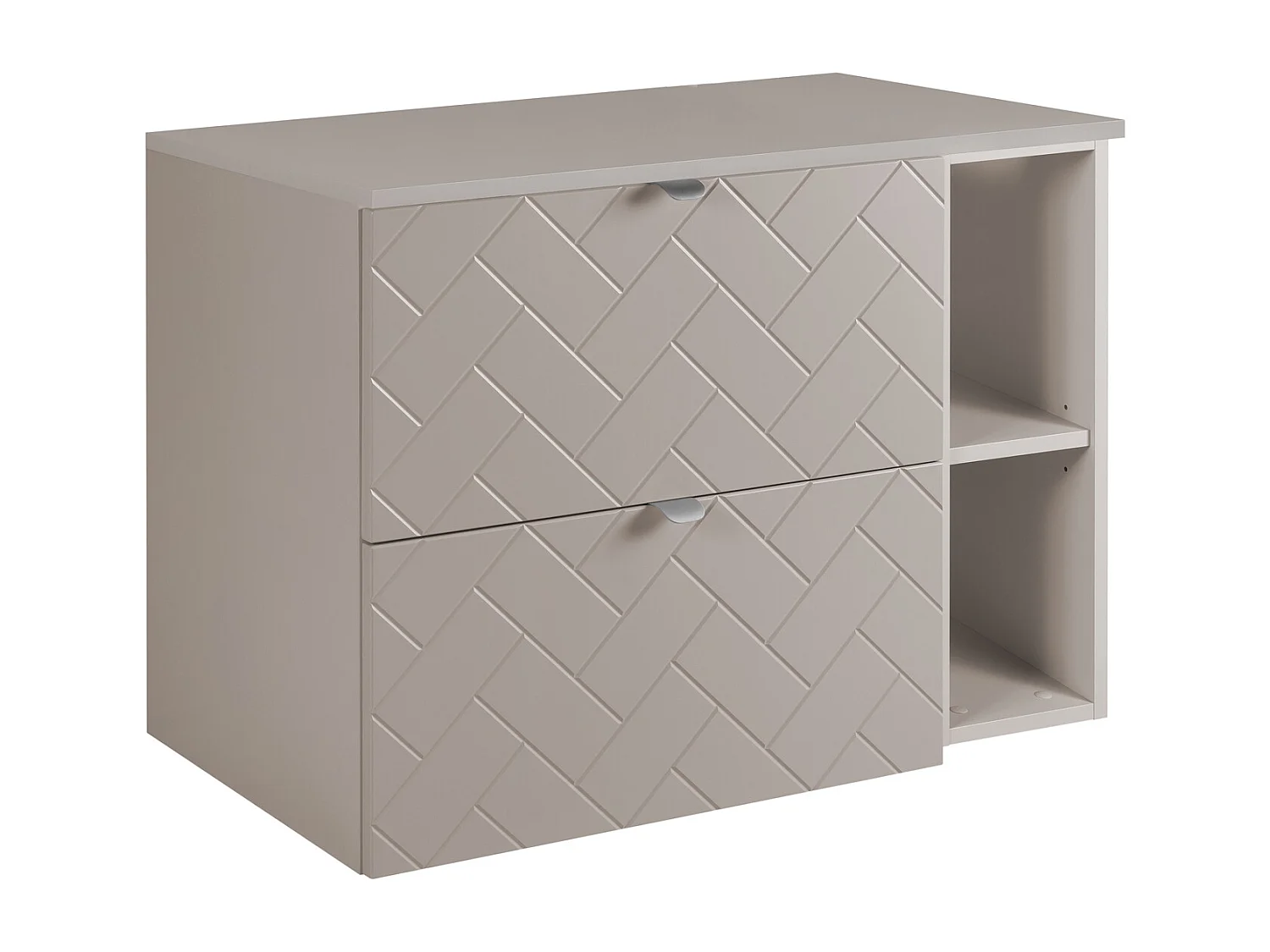 Meuble de salle de bain, Cachemire, 80 x 57 x 46 cm, poignées argentées