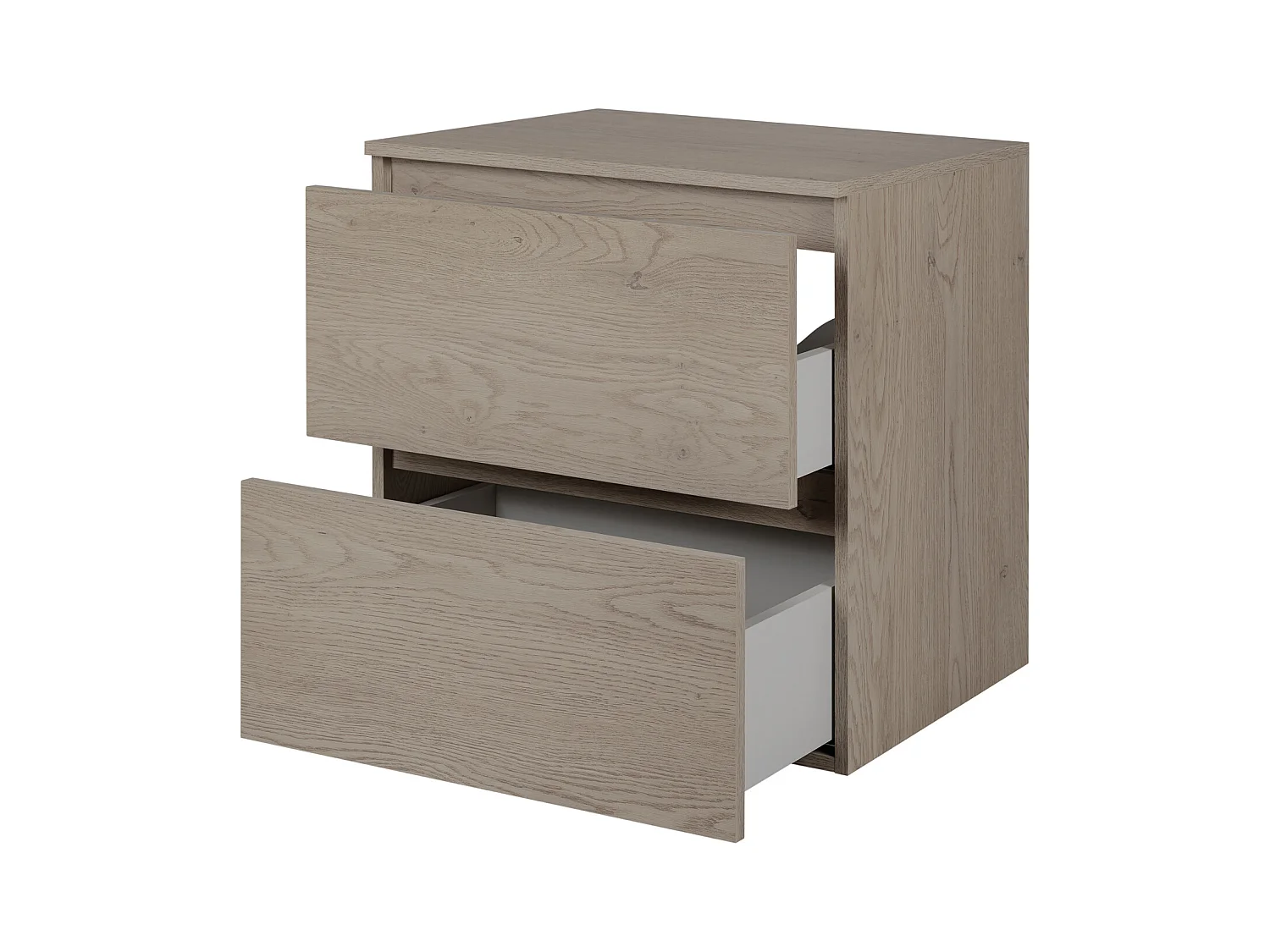 Meuble de salle de bain 60 cm avec plan de travail supérieur, Couleur: Chêne Foncé, 60 x 57 x 46 cm