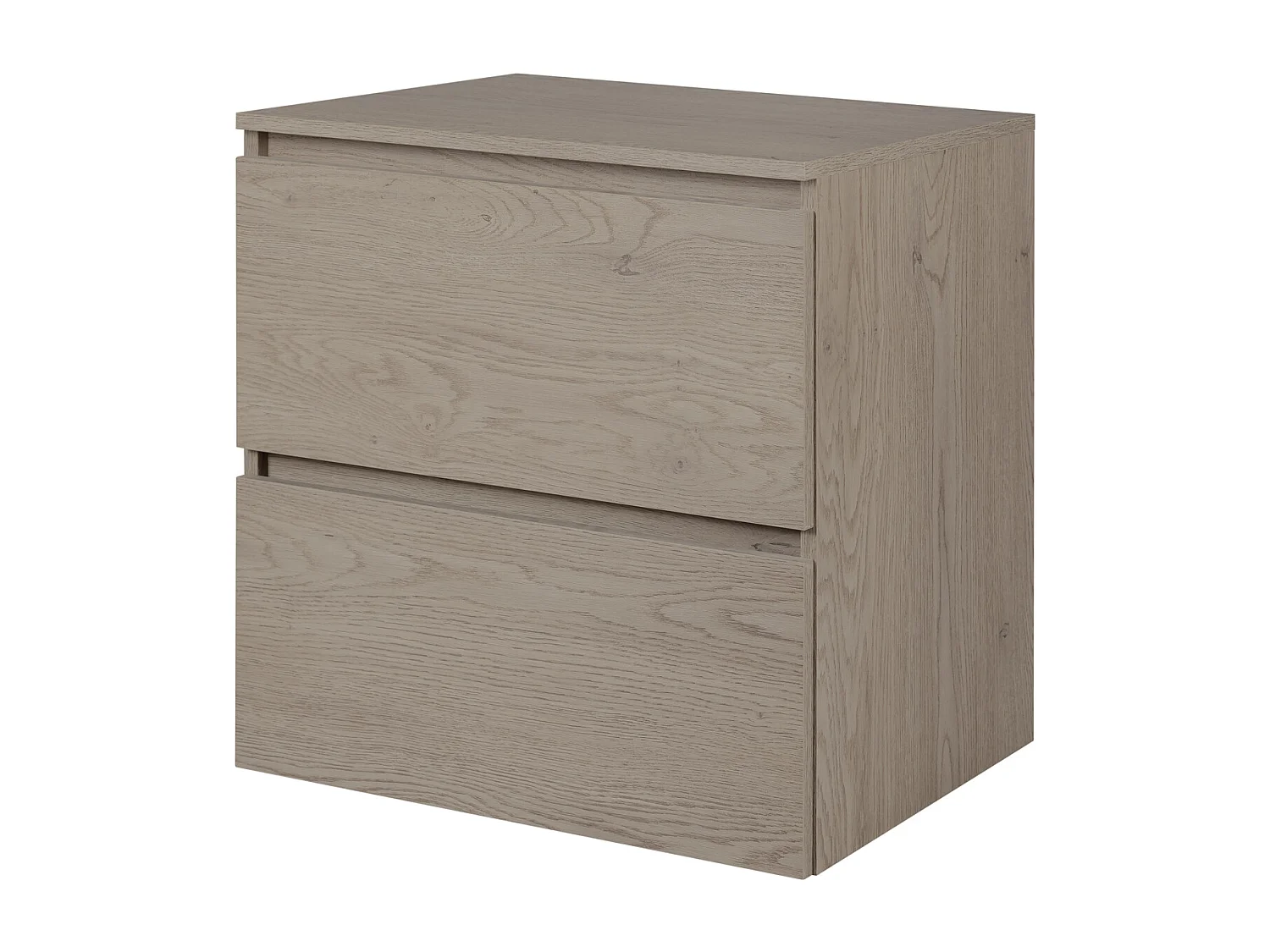 Badezimmermöbel 60 cm mit oberer Arbeitsplatte, Farbe: Dunkle Eiche, 60 x 60,7 x 46 cm