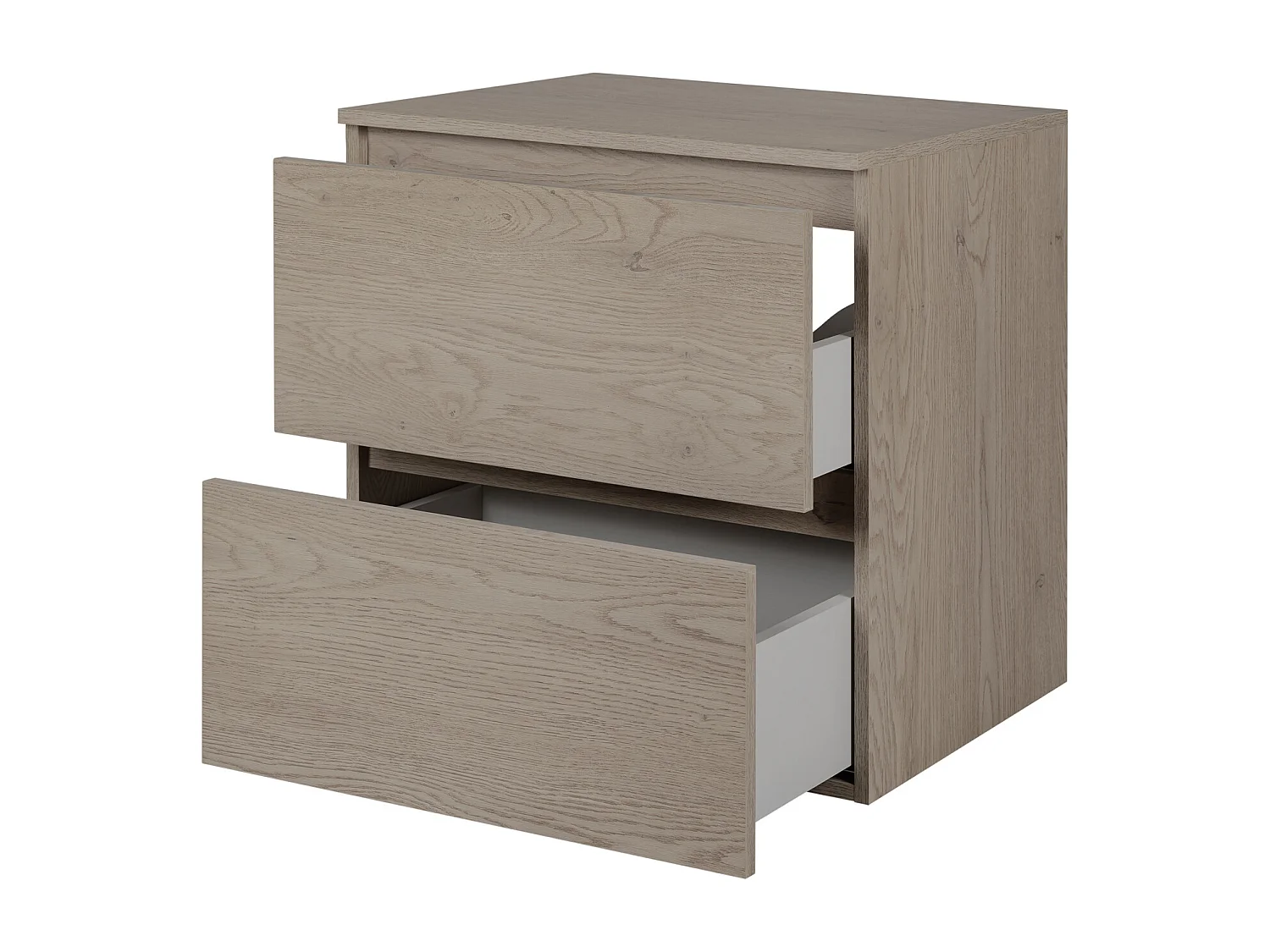 Badezimmermöbel 60 cm mit oberer Arbeitsplatte, Farbe: Dunkle Eiche, 60 x 60,7 x 46 cm