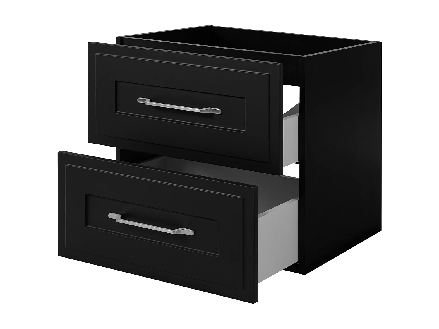 Meuble sous lavabo de style classique, noir, 60 x 57 x 46 cm