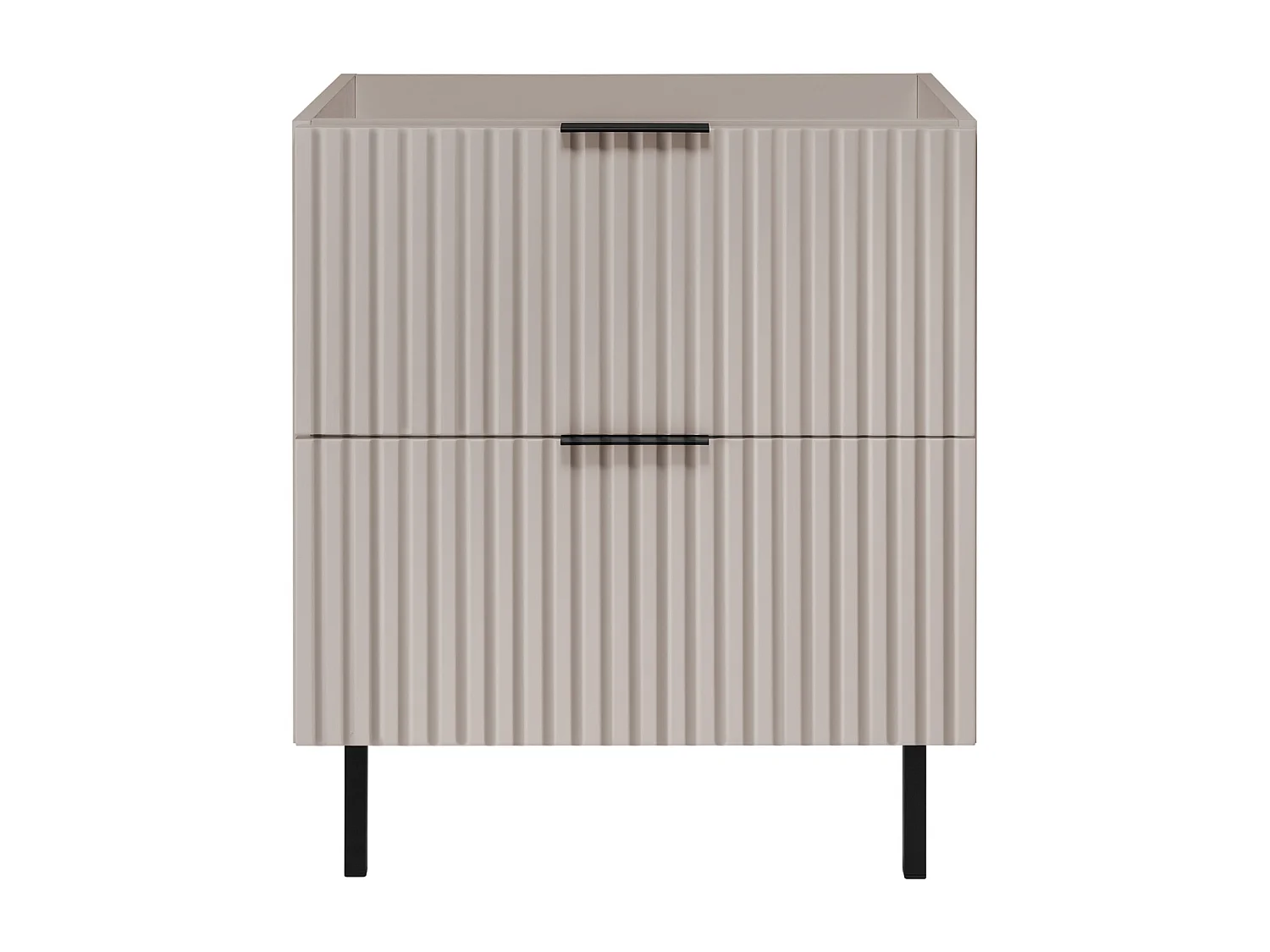 Meuble vasque, Cachemire + poignée noire, 60 x 77 x 46 cm, poignée noire, sans plateau