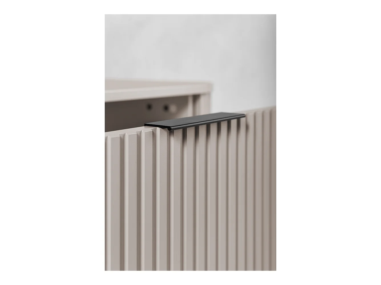 Badkamerkast, Kasjmier, zwarte handgreep, 41,5 x 120 x 51,7 cm