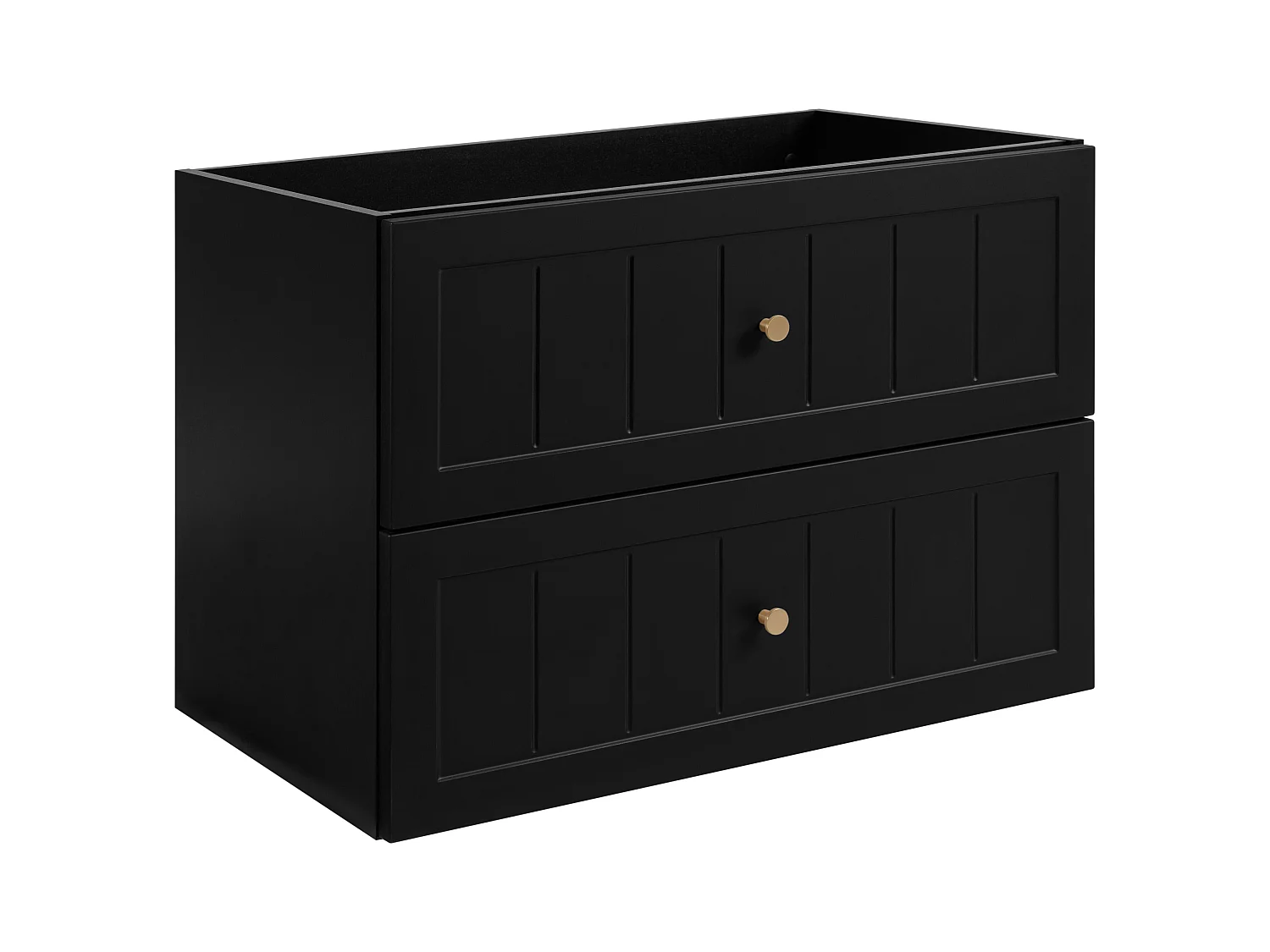 Meuble sous lavabo de style classique, noir, 80 x 57 x 46 cm