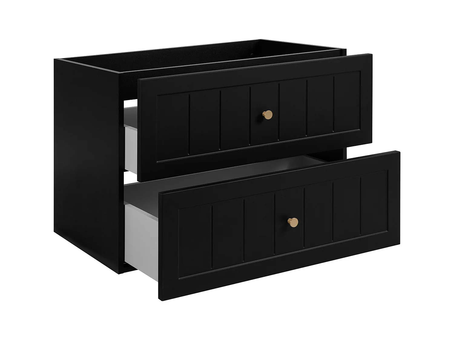 Meuble sous lavabo de style classique, noir, 80 x 57 x 46 cm