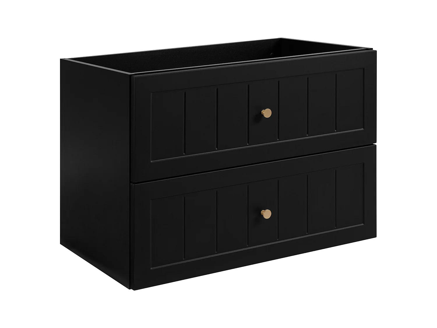 Meuble sous lavabo de style classique, noir, 80 x 57 x 46 cm