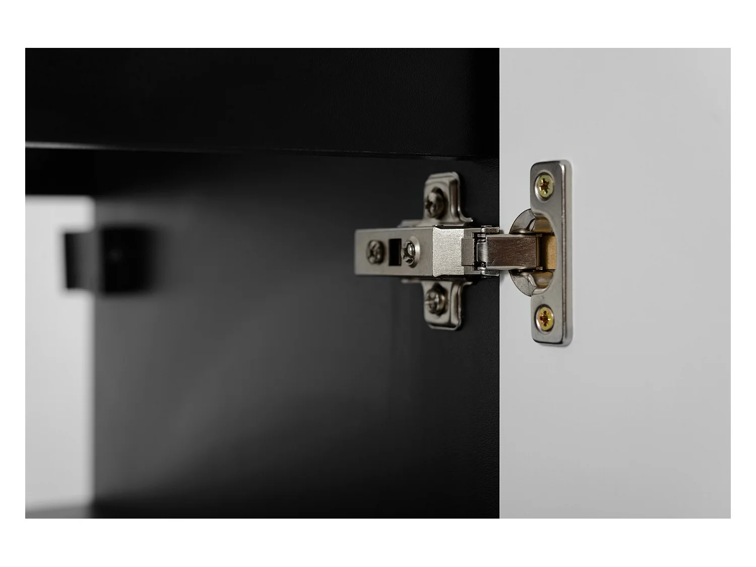 Meuble vasque, Noir + poignée dorée, 40 x 57 x 46 cm