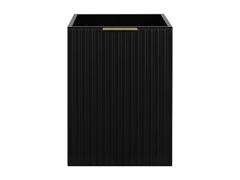 Meuble vasque, Noir + poignée dorée, 40 x 57 x 46 cm