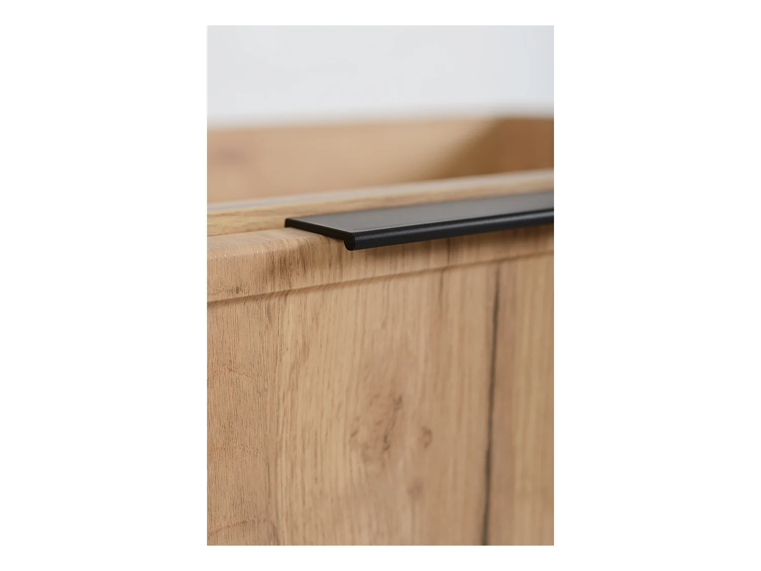 Meuble de salle de bain, Chêne Craft, poignée noire, 46 x 80 x 57 cm
