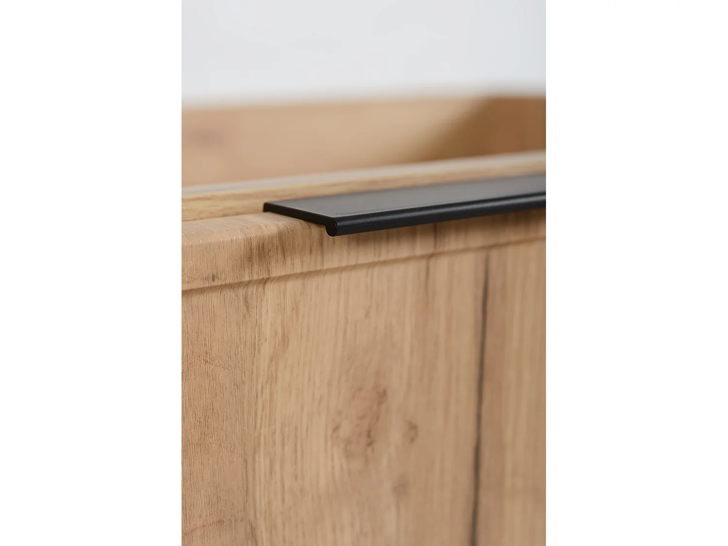 Meuble de salle de bain, Chêne Craft, poignée noire, 46 x 80 x 57 cm