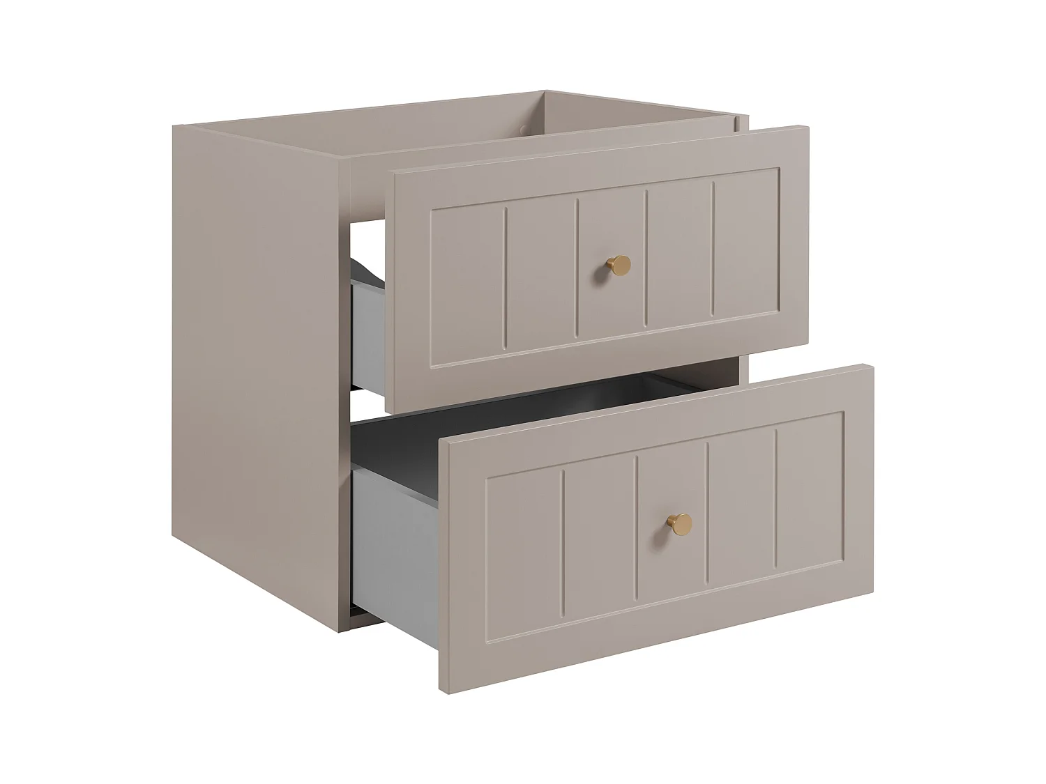 Meuble sous lavabo de style classique, cachemire, 60 x 57 x 46 cm