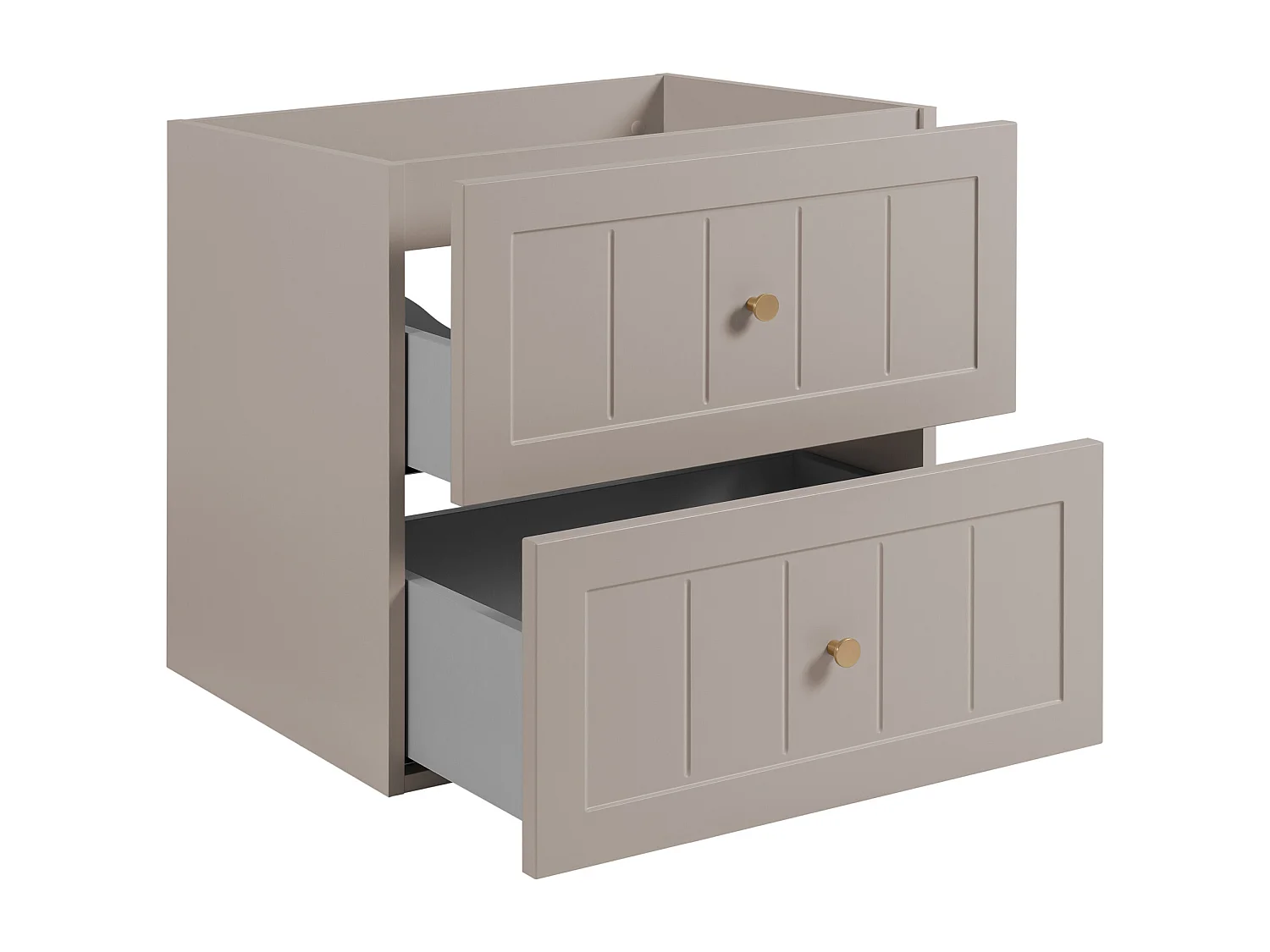 Waschtischunterschrank im klassischen Stil, Kaschmir, 60 x 57 x 46 cm