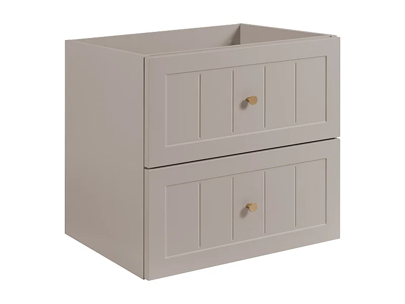 Meuble sous lavabo de style classique, cachemire, 60 x 57 x 46 cm