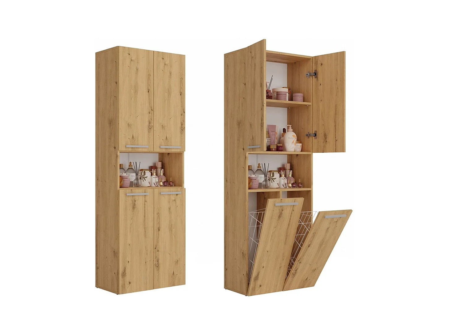 Badezimmermöbel, 174 x 30 x 60 cm, Artisan Oak