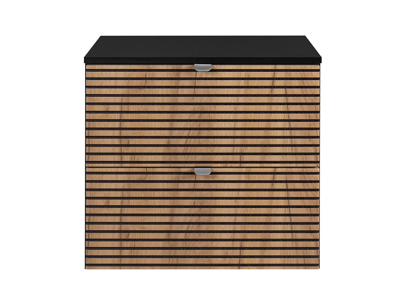 Meuble de salle de bain, Noir Mat, 60 x 57 x 46 cm