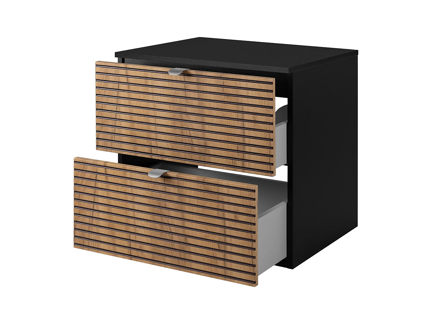 Meuble de salle de bain, Noir Mat, 60 x 57 x 46 cm