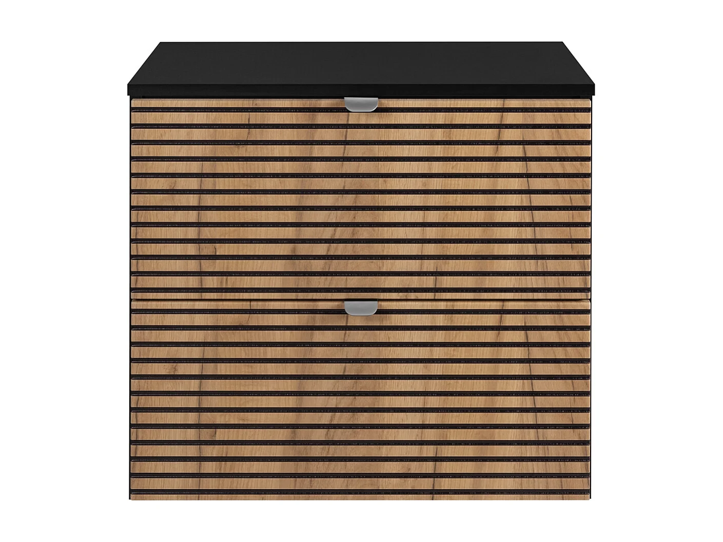 Meuble de salle de bain, Noir Mat, 60 x 57 x 46 cm