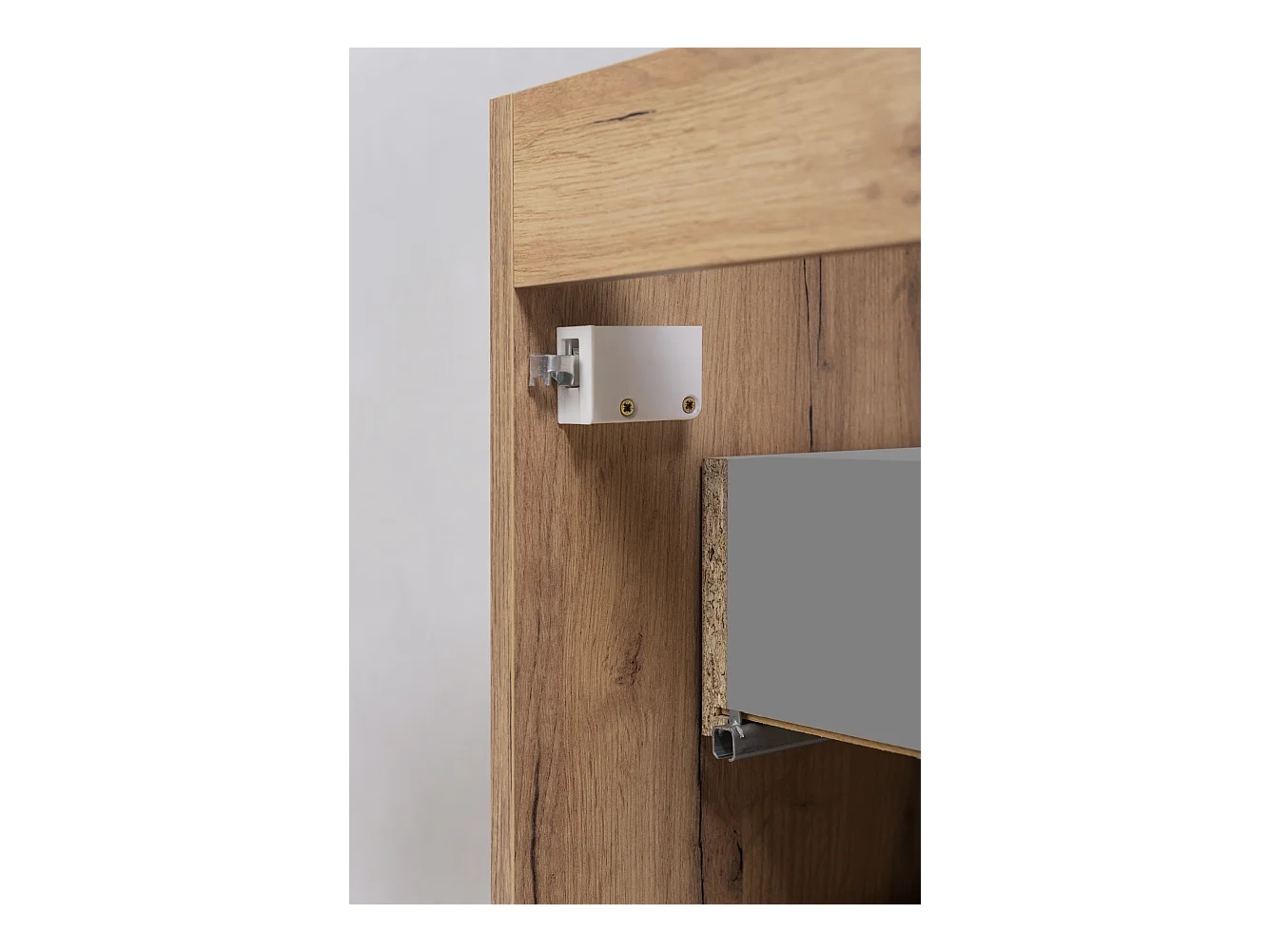 Badezimmerschrank, Craft-Eiche, Goldgriff, 46 x 60 x 57 cm