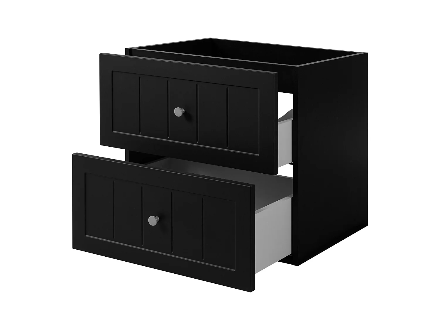 Meuble sous lavabo de style classique, noir, 60 x 57 x 46 cm