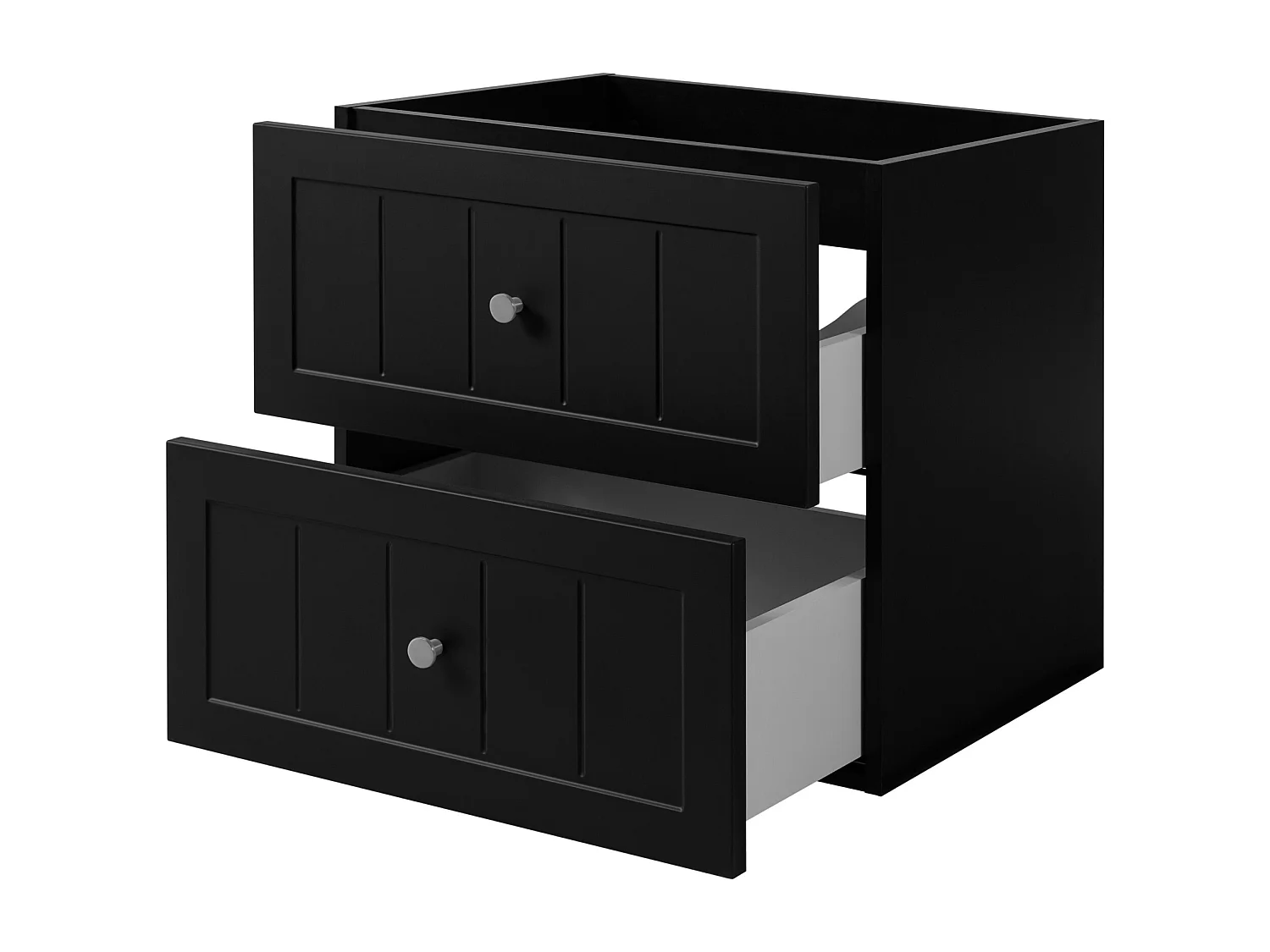 Meuble sous lavabo de style classique, noir, 60 x 57 x 46 cm