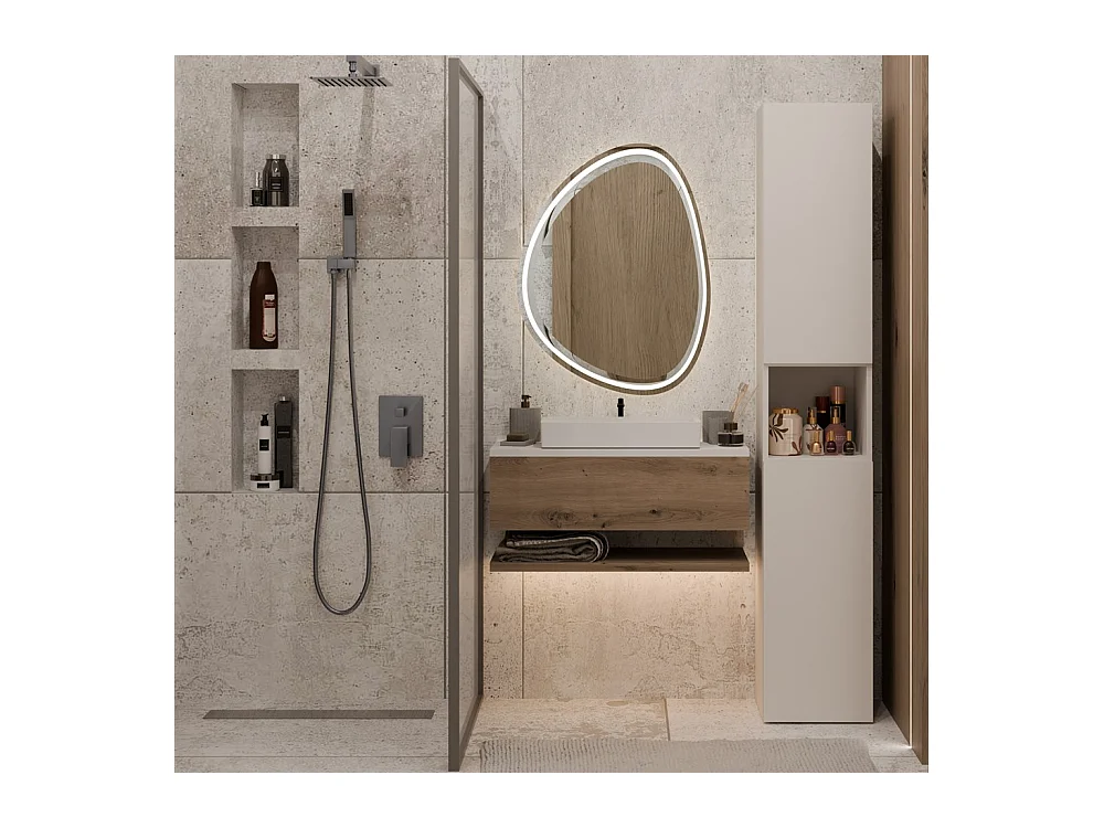 Meuble de salle de bain : Cachemire, 174 x 31 x 30cm