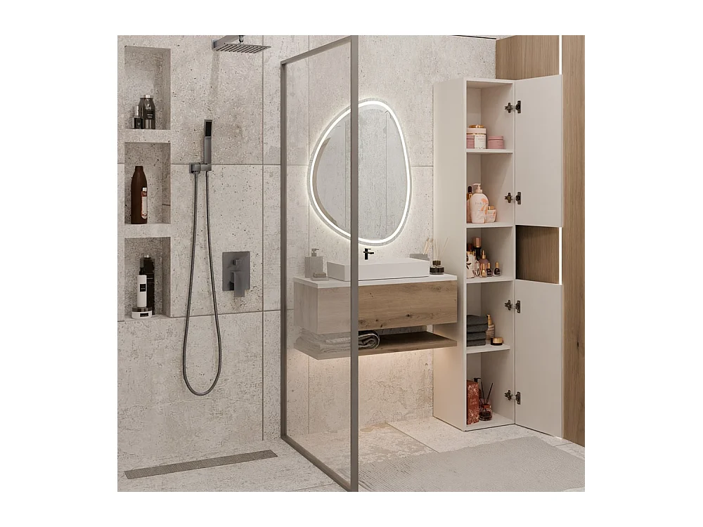 Meuble de salle de bain : Cachemire, 174 x 31 x 30cm