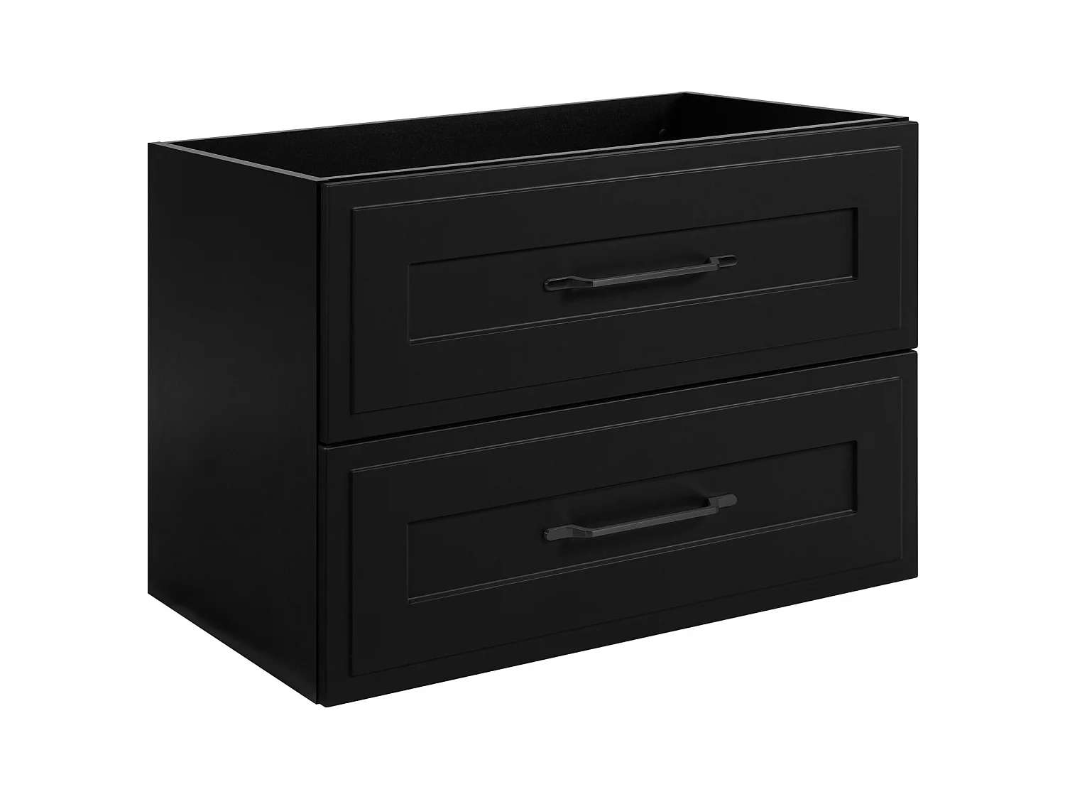 Waschtischunterschrank im klassischen Stil, schwarz, 80 x 57 x 46 cm