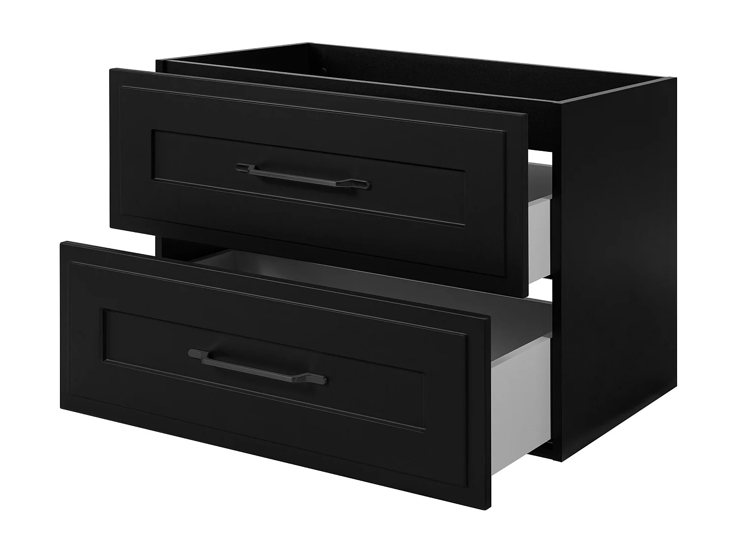 Mobile lavabo in stile classico, nero, 80 x 57 x 46 cm