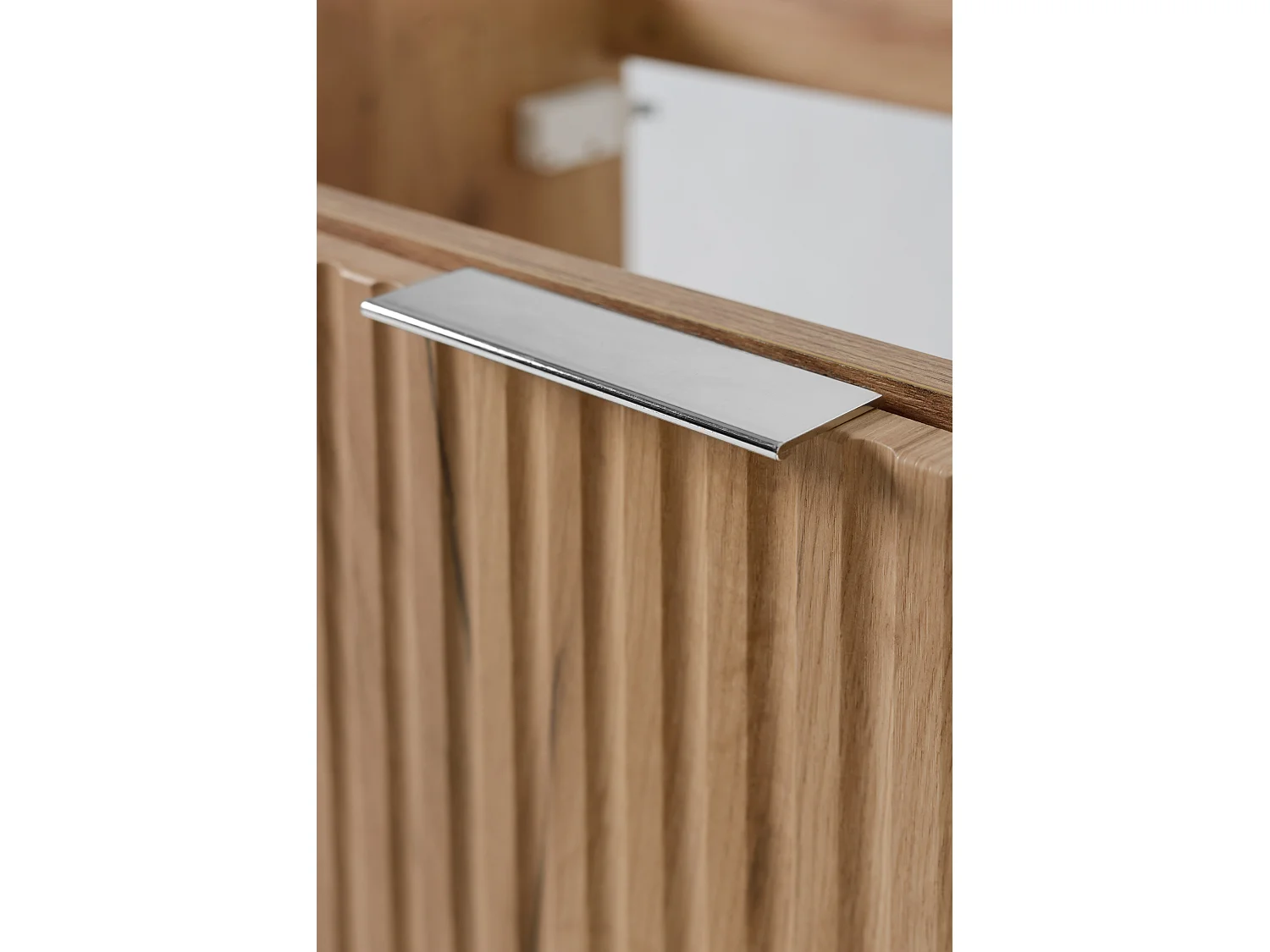 Szafka łazienkowa z drzwiami, Dąb Craft + srebrny uchwyt, 40 x 57 x 46 cm