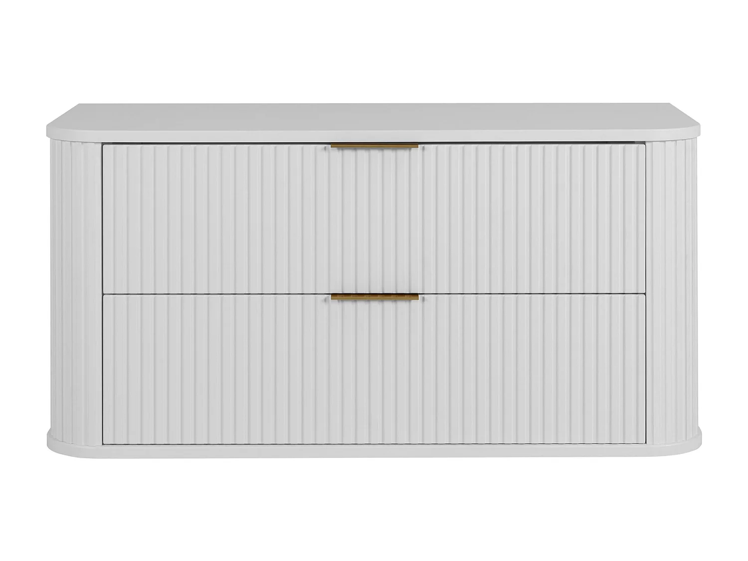 Meuble de salle de bain, Blanc Mat, poignée dorée, 41,5 x 100 x 51,7 cm