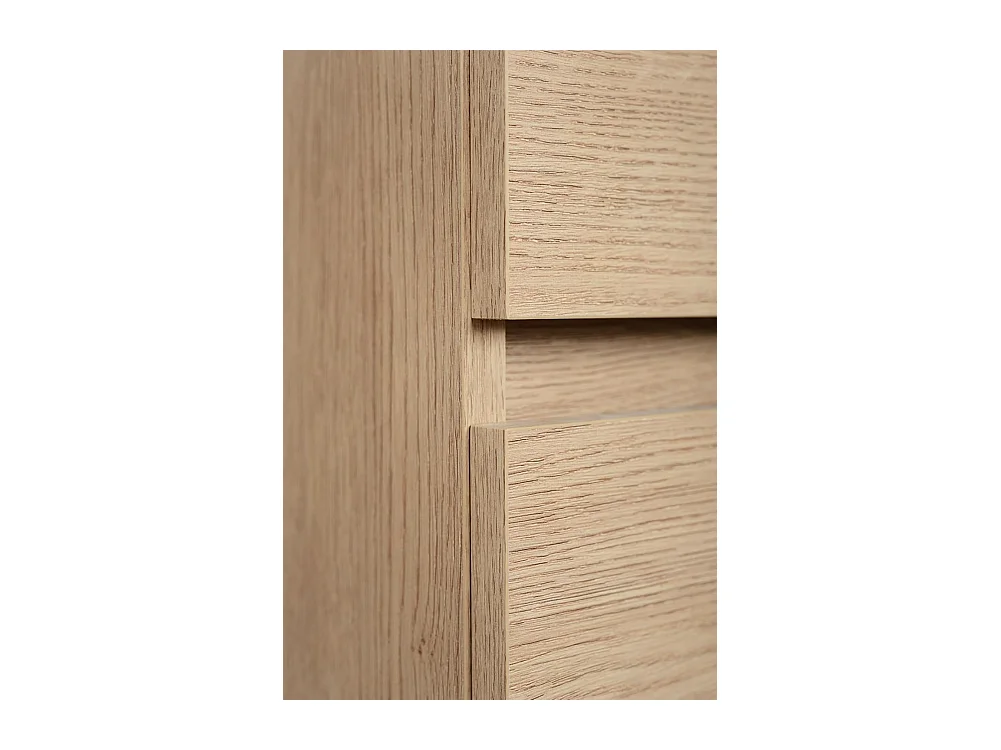 Meuble de salle de bain 80 cm avec plan de travail supérieur + pieds meuble, Couleur : Chêne Clair, 80 x 77 x 46 cm