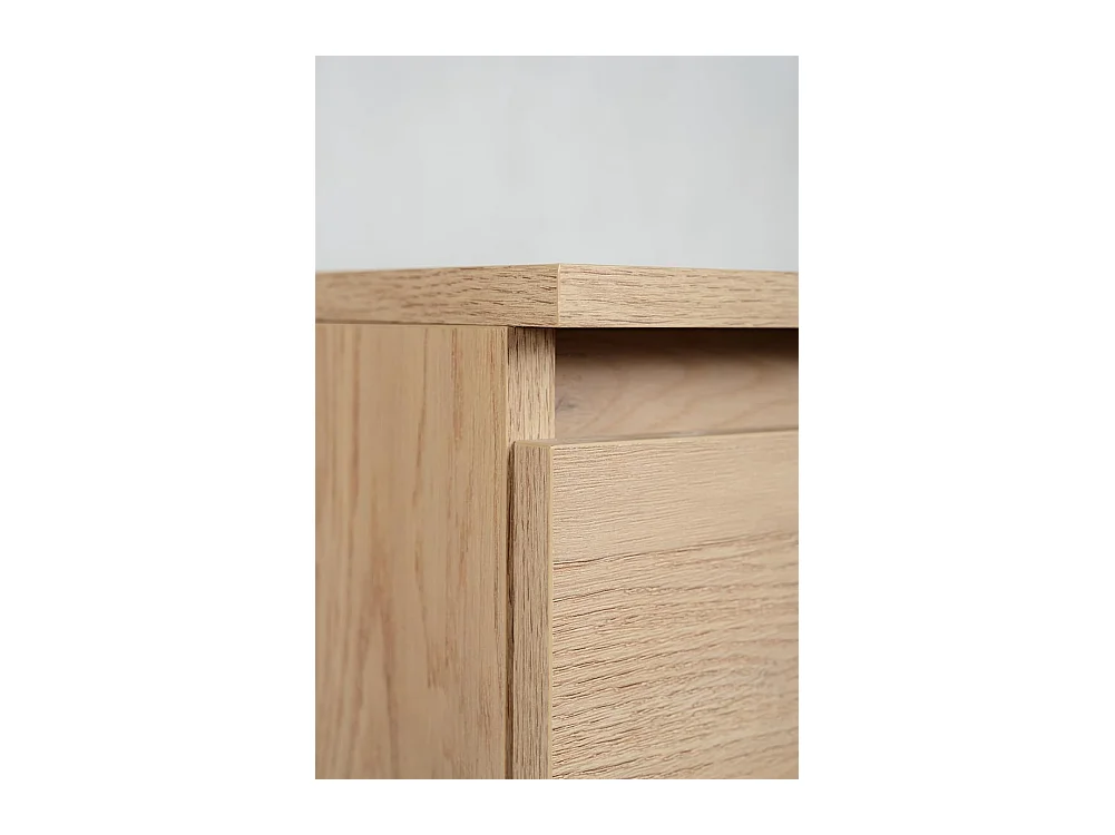 Meuble de salle de bain 80 cm avec plan de travail supérieur + pieds meuble, Couleur : Chêne Clair, 80 x 77 x 46 cm